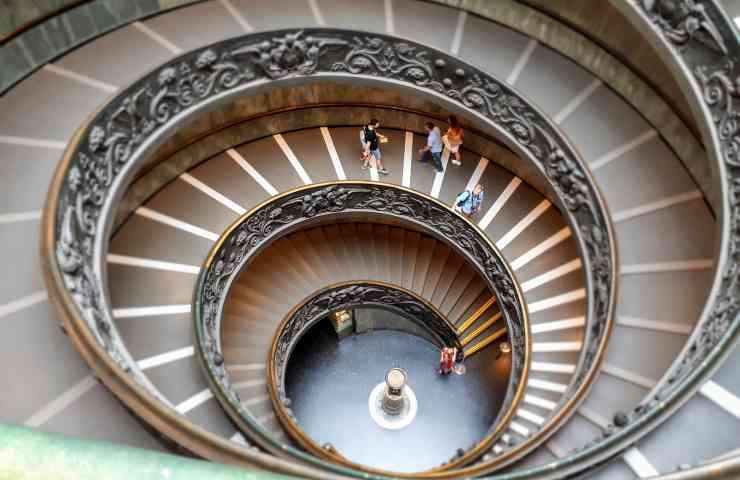Scala a spirale nel Vaticano