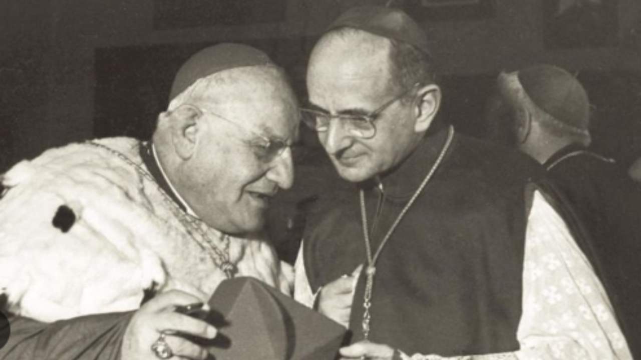 Paolo Vi e Giovanni XXIII insieme in un'occasione